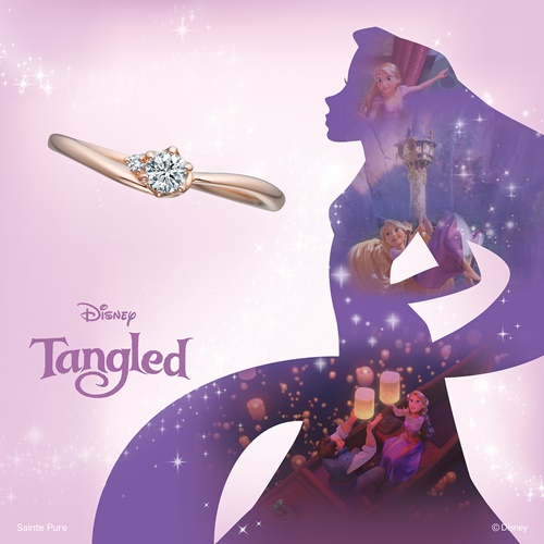 ディズニー塔の上のラプンツェル Disney Tangled 結婚指輪のvenus Tears Venus Tears